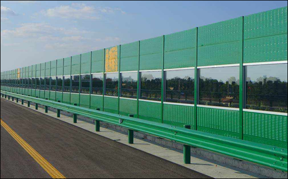Metallic Noise Barrier System for Road Traffic, Aluminum Barrier Panels and Guard Rails Safety Collison Barrier
